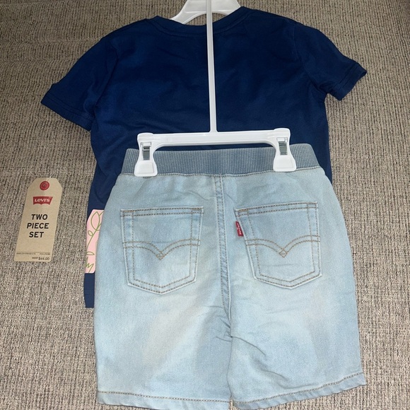 NWT Levi's Kids doodle logo tee short set size 4T - Picture 6 of 8